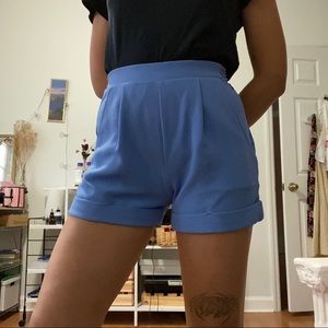 American Apparel dusty blue crepe shorts xs